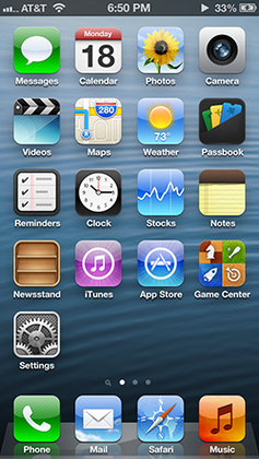 iOS 6 Home Screen